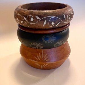 Wooden 4 Bracelet set